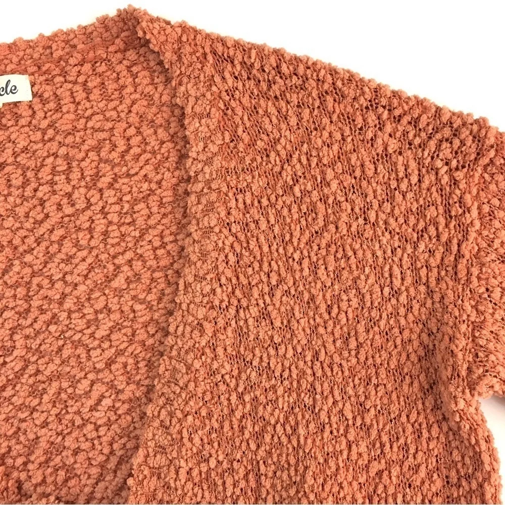 Listicle Pumpkin Spice Cozy Popcorn Knit Cardigan‎